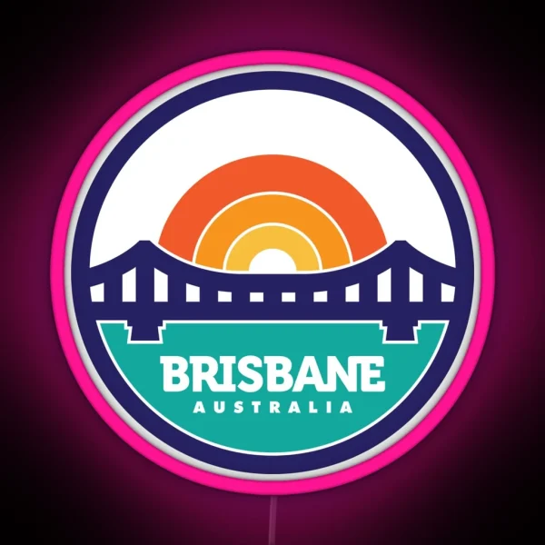 Brisbane Australia Logo Design RGB Neon Sign