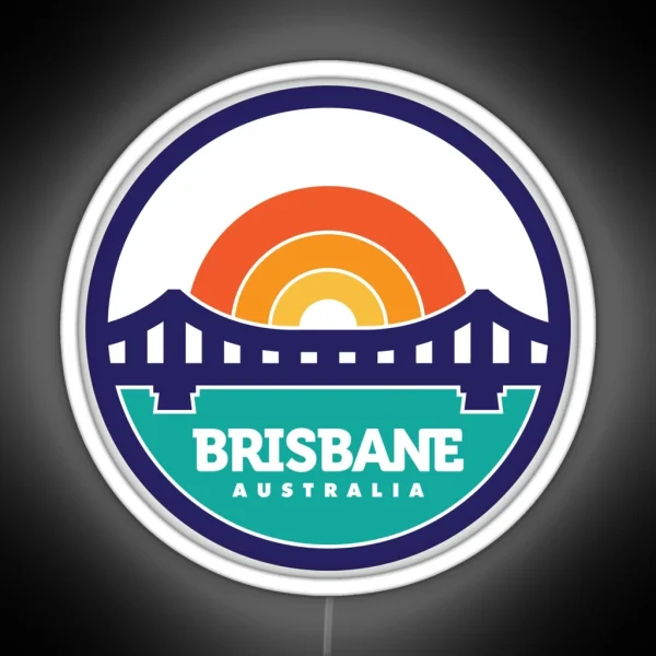 Brisbane Australia Logo Design RGB Neon Sign