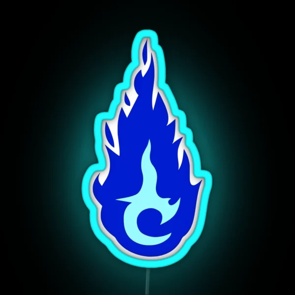 Brisingr Glyph In Blue Flames RGB Neon Sign