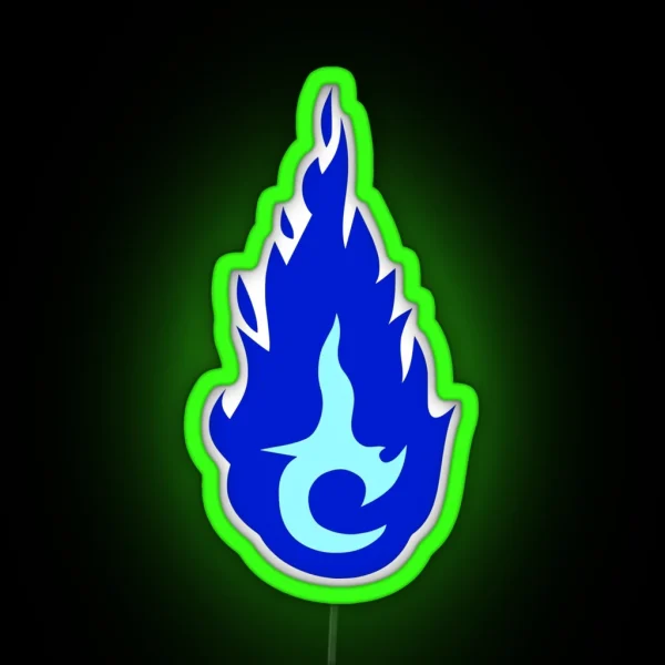 Brisingr Glyph In Blue Flames RGB Neon Sign