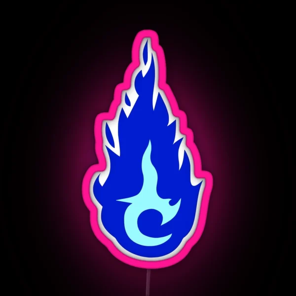 Brisingr Glyph In Blue Flames RGB Neon Sign