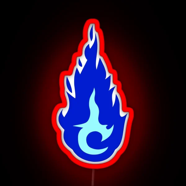 Brisingr Glyph In Blue Flames RGB Neon Sign