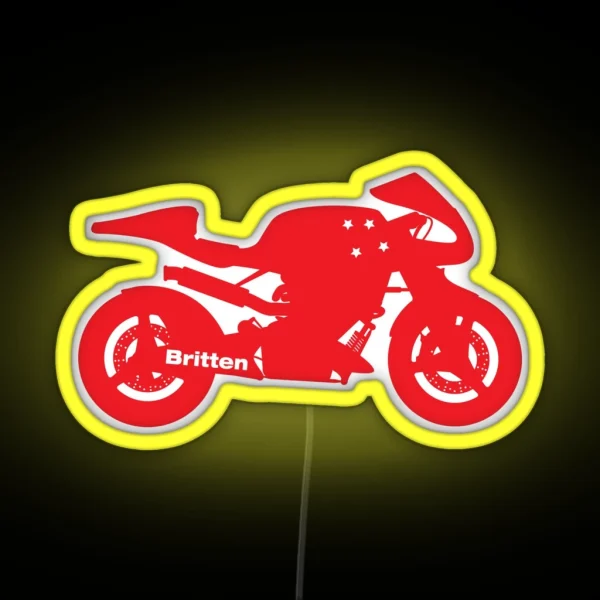Britten V1000 Silhouette Red RGB Neon Sign