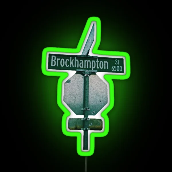 Brockhampton Road Sign RGB Neon Sign