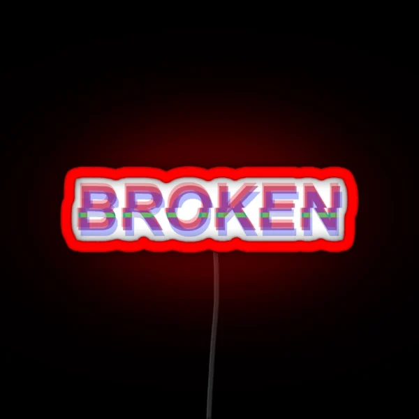 Broken RGB Neon Sign