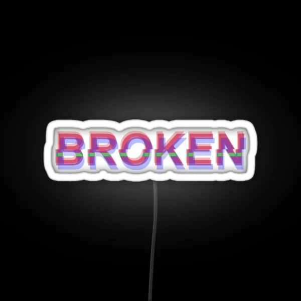 Broken RGB Neon Sign