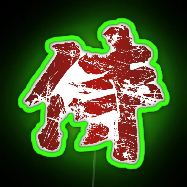 Broken Samurai Kanji RGB Neon Sign