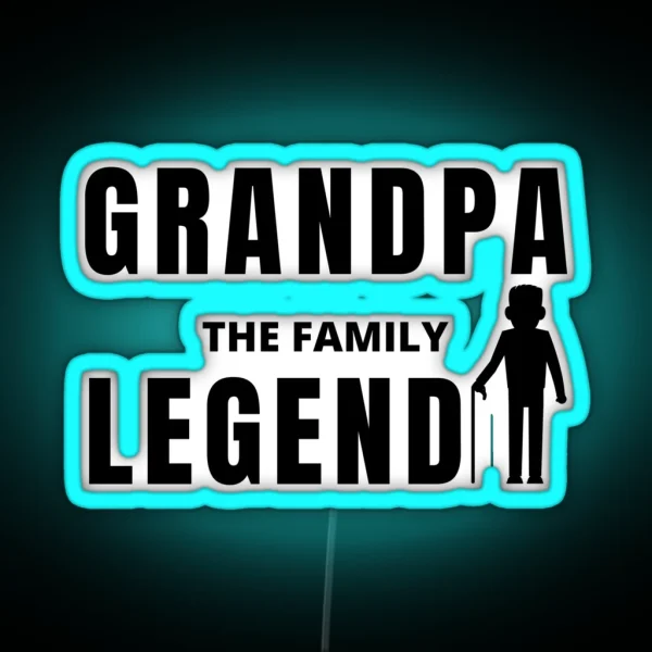 BROKER GRANDPA Vintage RGB Neon Sign