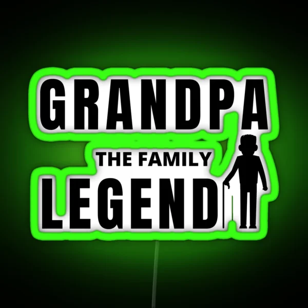 BROKER GRANDPA Vintage RGB Neon Sign