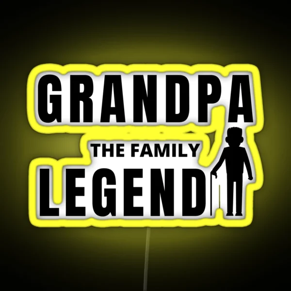 BROKER GRANDPA Vintage RGB Neon Sign