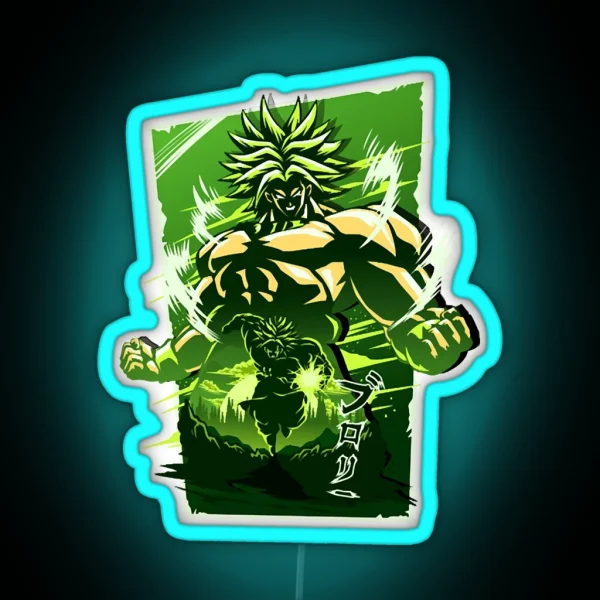 Broly Minimalistic Art RGB Neon Sign
