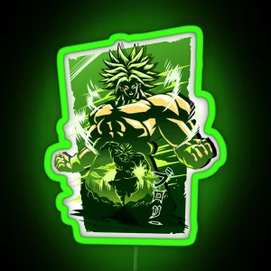 Broly Minimalistic Art RGB Neon Sign