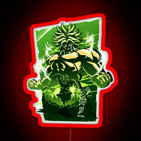 Broly Minimalistic Art RGB Neon Sign
