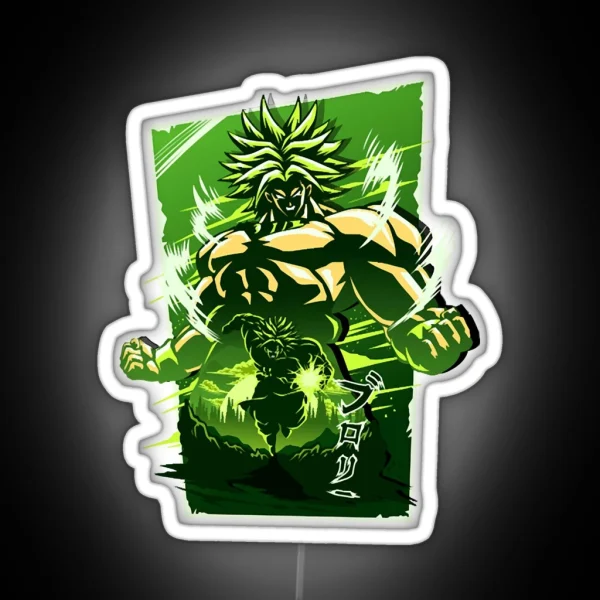 Broly Minimalistic Art RGB Neon Sign