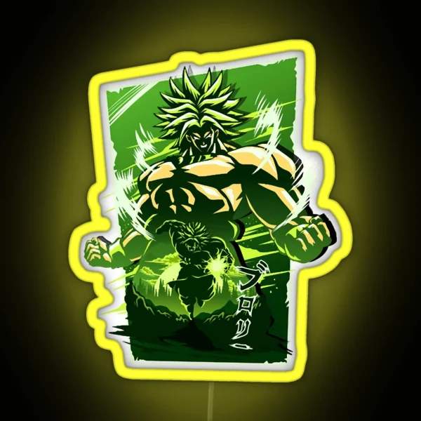 Broly Minimalistic Art RGB Neon Sign