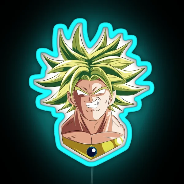 Broly Ssj Dragon Ball Z Anime Fan Art RGB Neon Sign