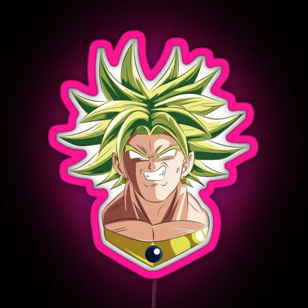 Broly Ssj Dragon Ball Z Anime Fan Art RGB Neon Sign