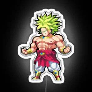 Broly Z Legendary Super Saiyan Pixel Edition RGB Neon Sign