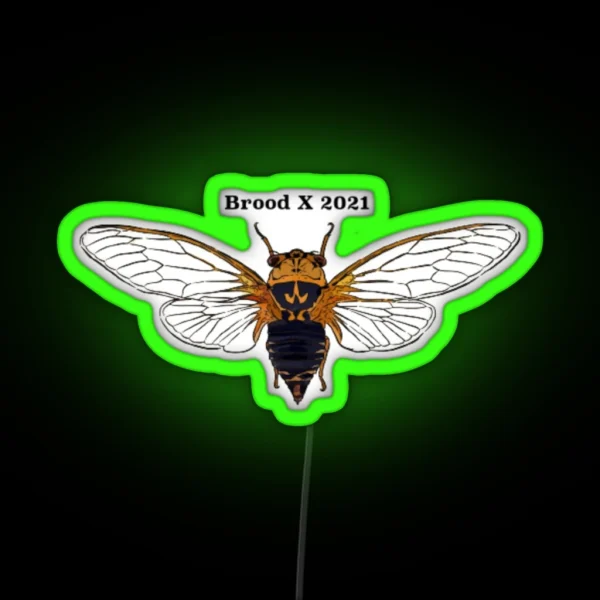Brood X Giant Cicadas 2021 Led RGB Neon Sign