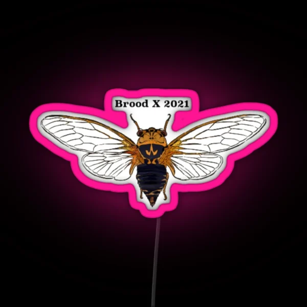 Brood X Giant Cicadas 2021 Led RGB Neon Sign