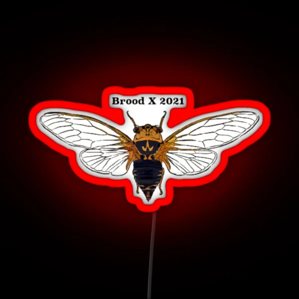 Brood X Giant Cicadas 2021 Led RGB Neon Sign