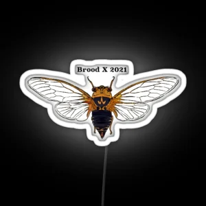 Brood X Giant Cicadas 2021 Led RGB Neon Sign