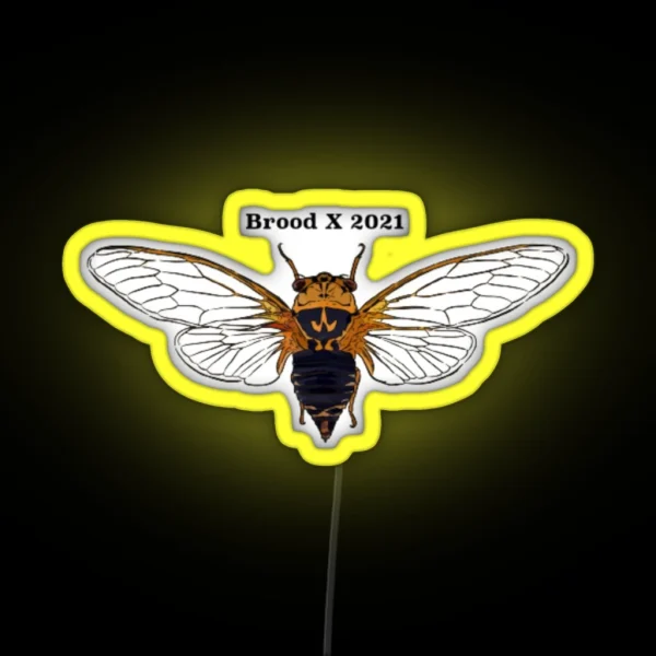 Brood X Giant Cicadas 2021 Led RGB Neon Sign