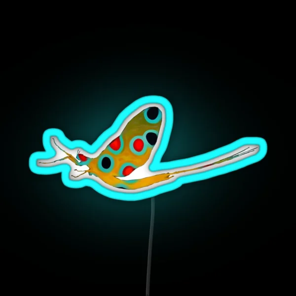 Brook Trout Mayfly Profile RGB Neon Sign