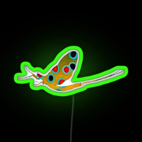 Brook Trout Mayfly Profile RGB Neon Sign