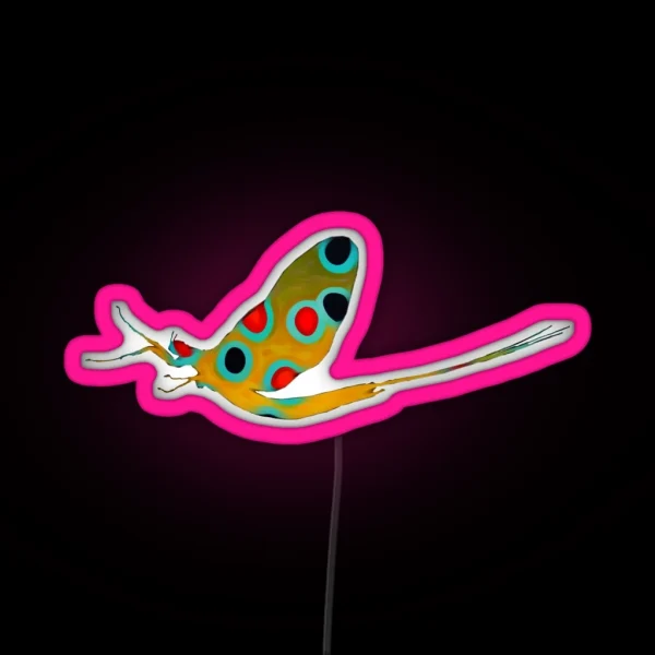 Brook Trout Mayfly Profile RGB Neon Sign