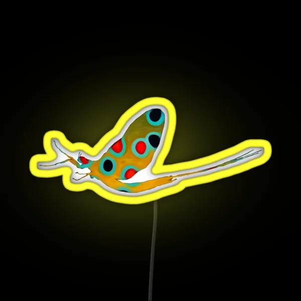 Brook Trout Mayfly Profile RGB Neon Sign