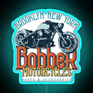 Brooklyn Bobber Motorcycle RGB Neon Sign