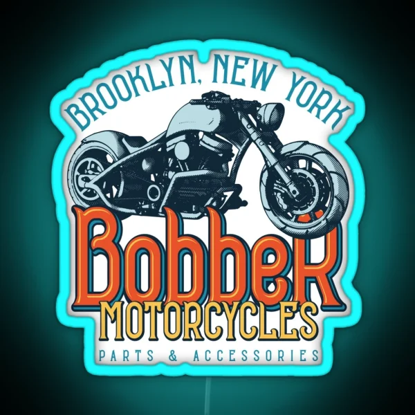 Brooklyn Bobber Motorcycle RGB Neon Sign