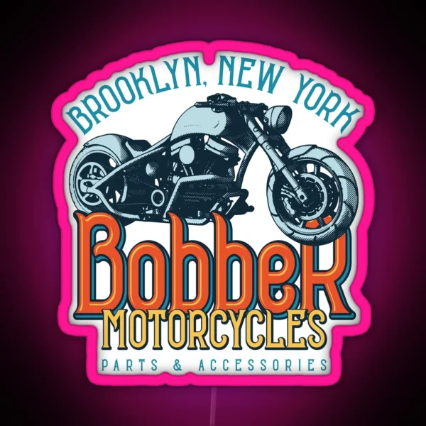 Brooklyn Bobber Motorcycle RGB Neon Sign