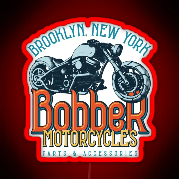 Brooklyn Bobber Motorcycle RGB Neon Sign