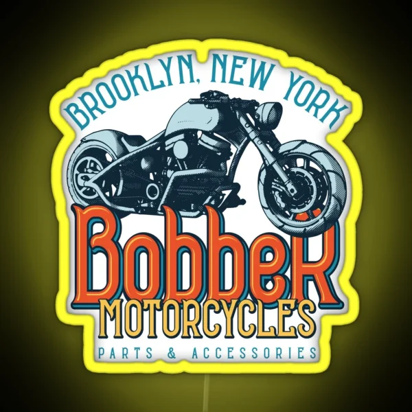 Brooklyn Bobber Motorcycle RGB Neon Sign