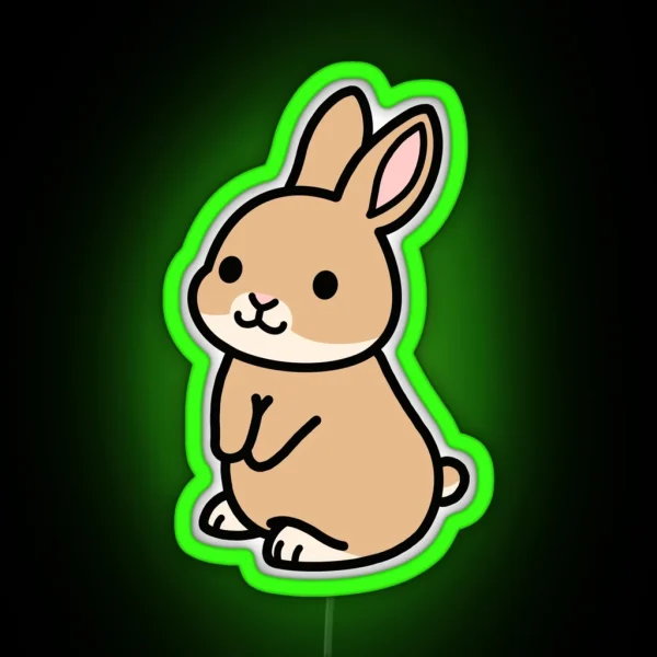 Brown Bunny RGB Neon Sign