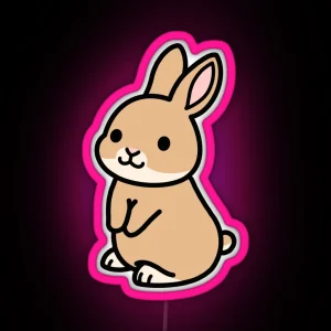 Brown Bunny RGB Neon Sign