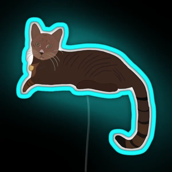 Brown Cat Custom RGB Neon Sign