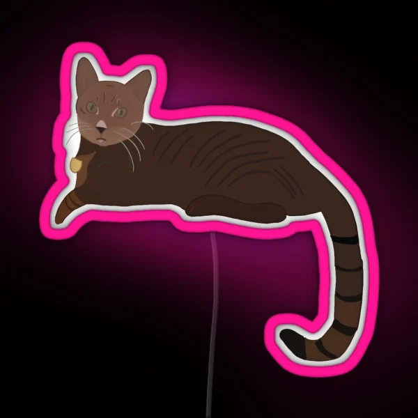 Brown Cat Custom RGB Neon Sign