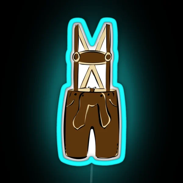 Brown Leather Trousers RGB Neon Sign