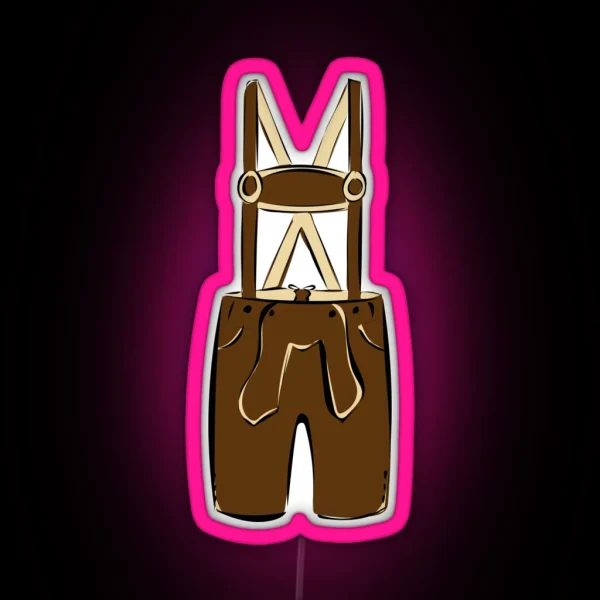 Brown Leather Trousers RGB Neon Sign