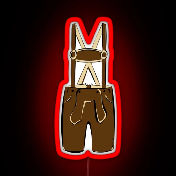 Brown Leather Trousers RGB Neon Sign