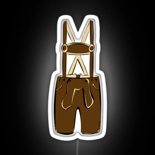 Brown Leather Trousers RGB Neon Sign