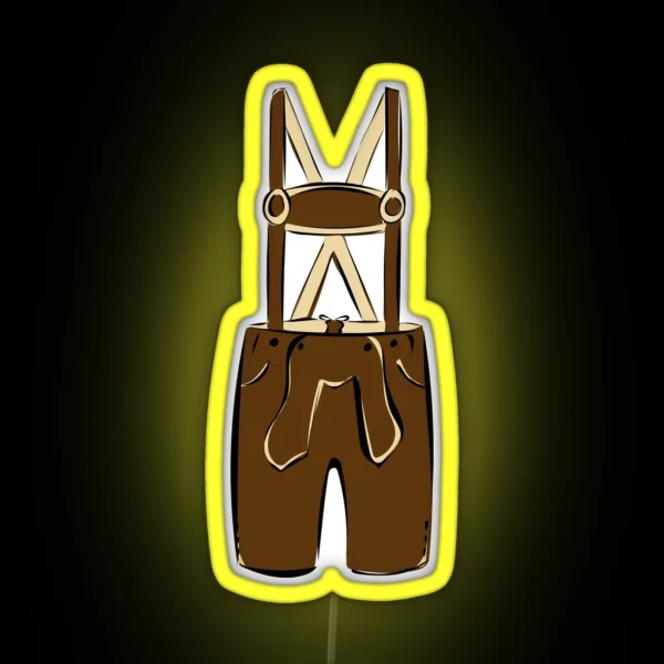 Brown Leather Trousers RGB Neon Sign