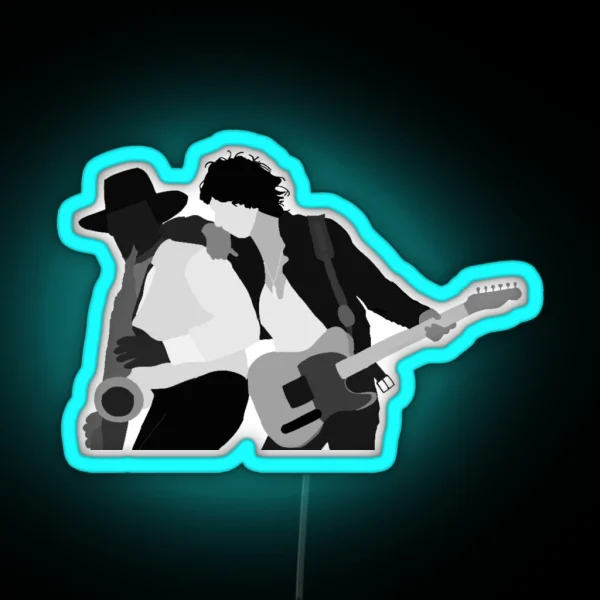 Bruce Springsteen And Clarence Clemons Born To Run RGB Neon Sign
