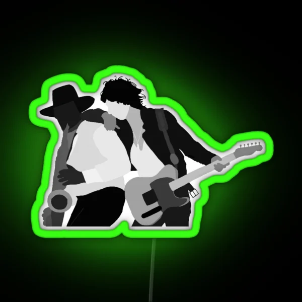 Bruce Springsteen And Clarence Clemons Born To Run RGB Neon Sign
