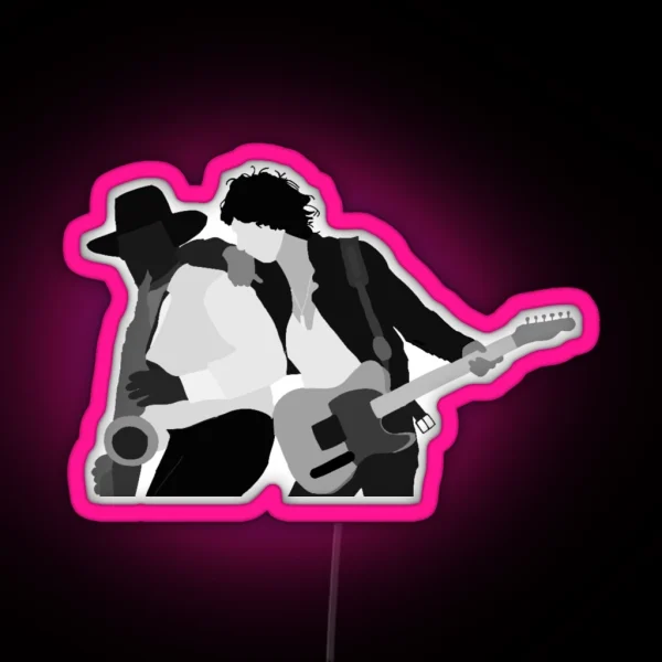 Bruce Springsteen And Clarence Clemons Born To Run RGB Neon Sign