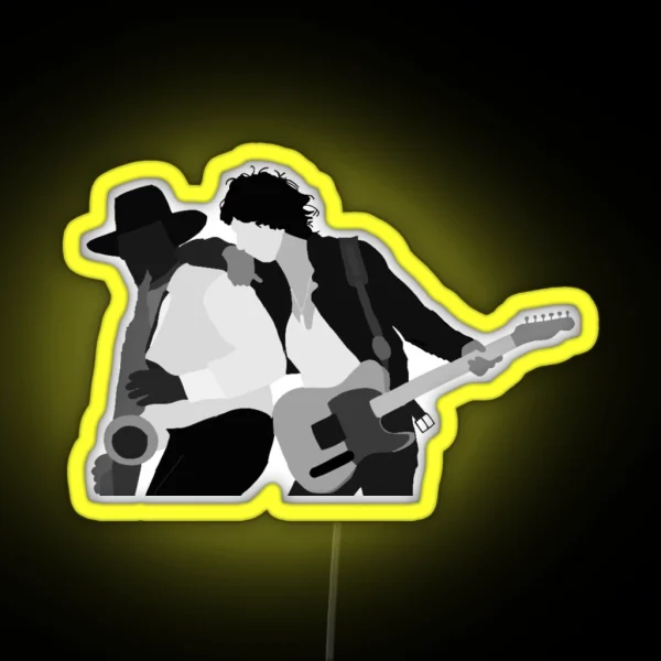 Bruce Springsteen And Clarence Clemons Born To Run RGB Neon Sign