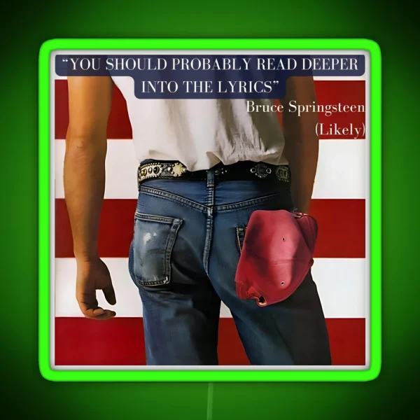 Bruce Springsteen Born In The USA RGB Neon Sign